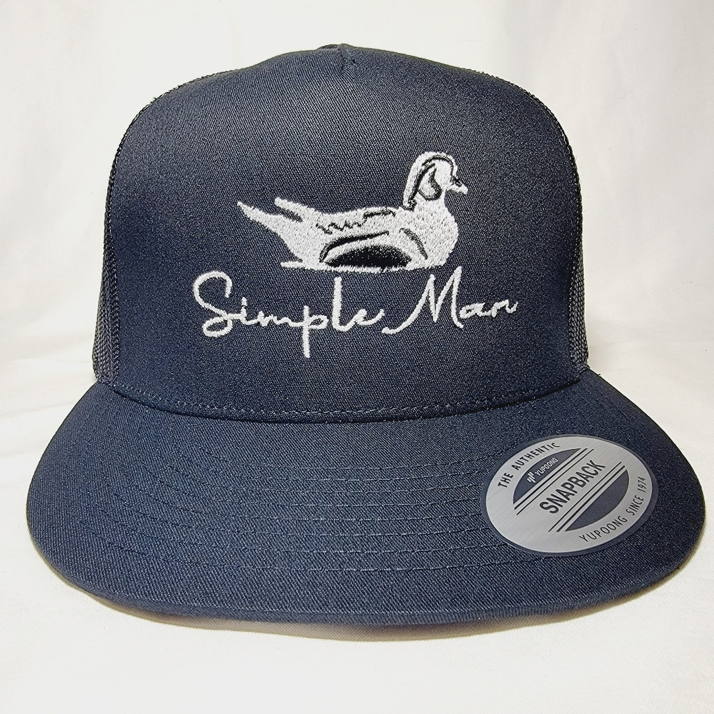 Simple Man Mallard Duck Direct Embroidered Mesh Adjustable …